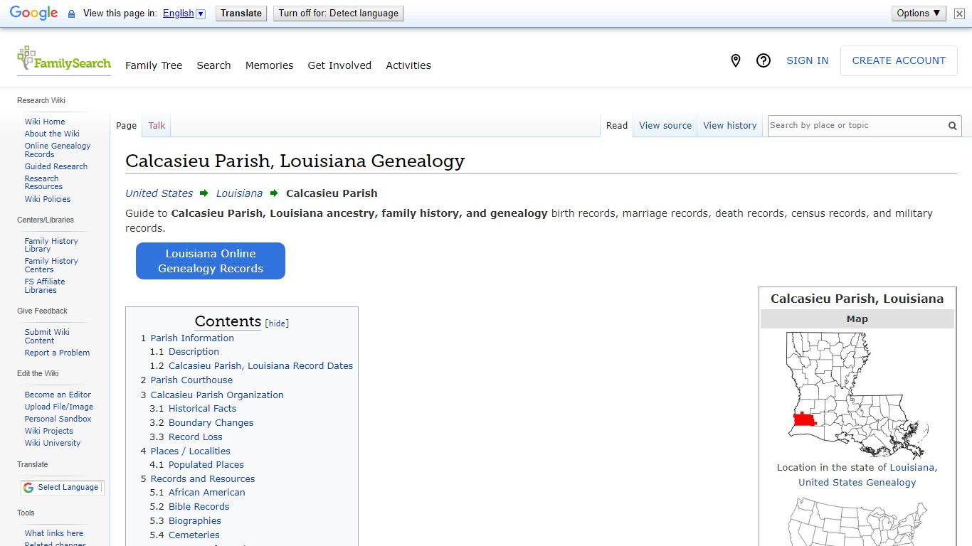 Calcasieu Parish, Louisiana Genealogy • FamilySearch